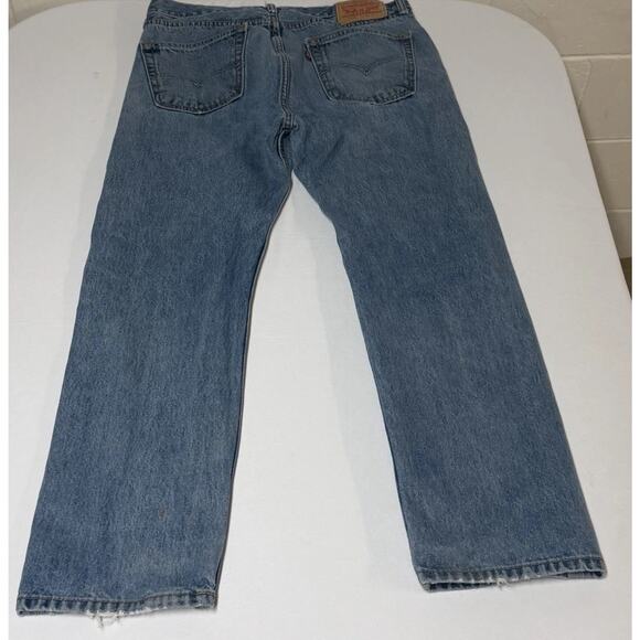 Levi's 505 Jeans Mens 34x30 Regular Fit Straight Leg Blue Wash Denim - Picture 2 of 16
